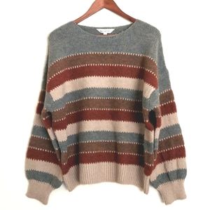 Striped Cozy Sweater size Large